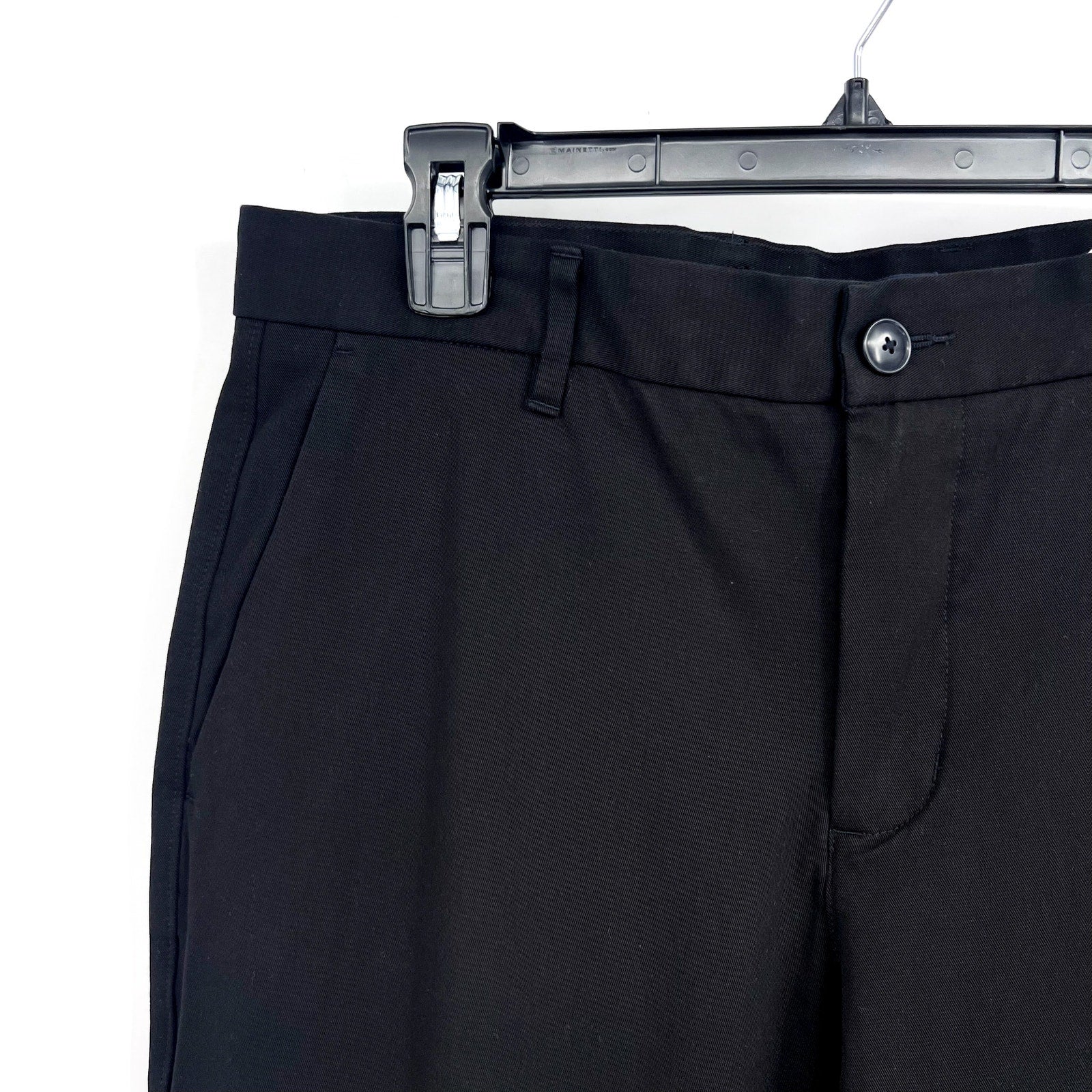 EVERLANE Uniform Mens Performance Chino Pants 31x30 Black Athletic Fit NWT