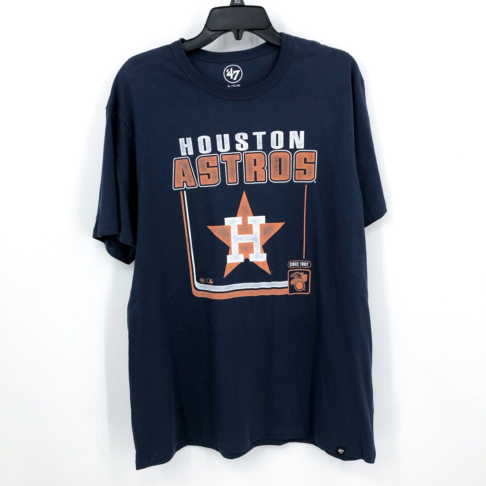 '47 BRAND Men's Houston Astros Borderline Franklin T-Shirt Small Navy Blue NWT