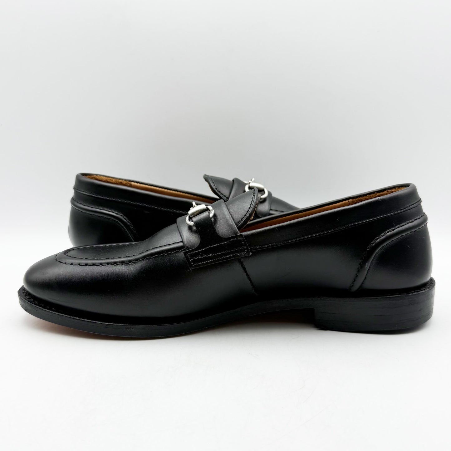 Allen Edmonds Mens Randolph Bit Loafer US 8 Black Leather Metal Hardware NIB