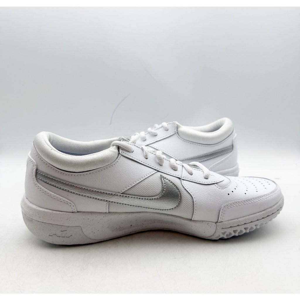 NIKE Womens Zoom Court Lite 3 Athletic Shoes US 8.5 White Silver DH1042 NIB
