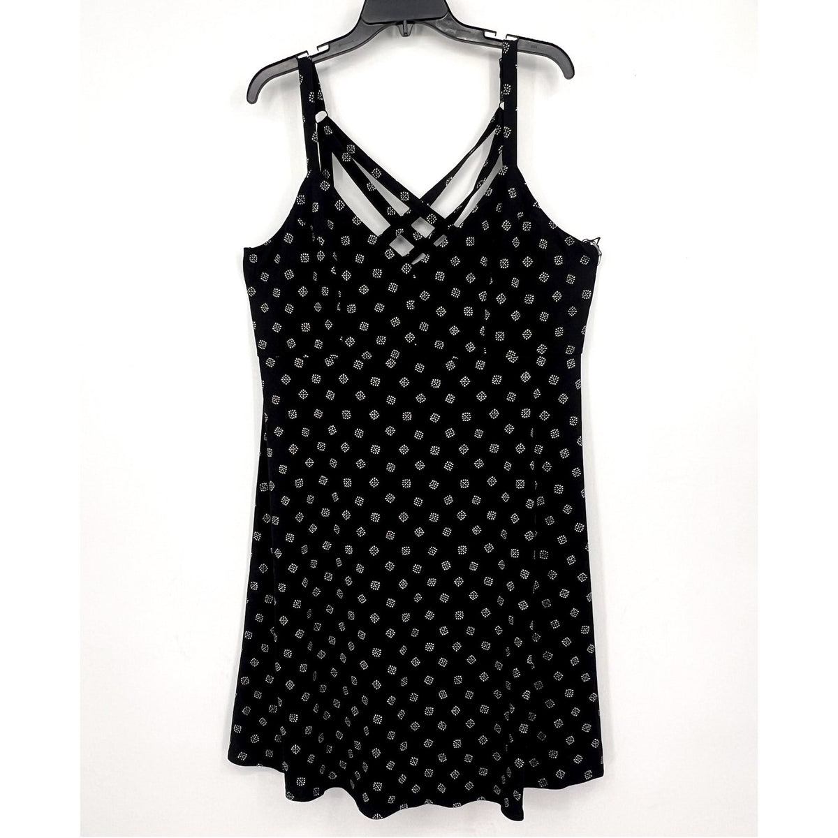 NINE BRITTON Womens Lizzy Brushed Knit Dress 1X Black White Print STITCHFIX NWT
