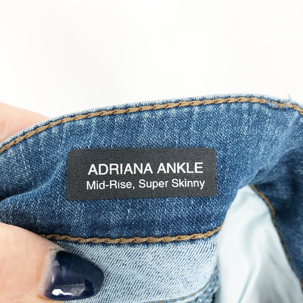 MAVI Womens Adriana Ankle Jeans Size 25 Blue Mid Rise Super Skinny Supersoft NWT