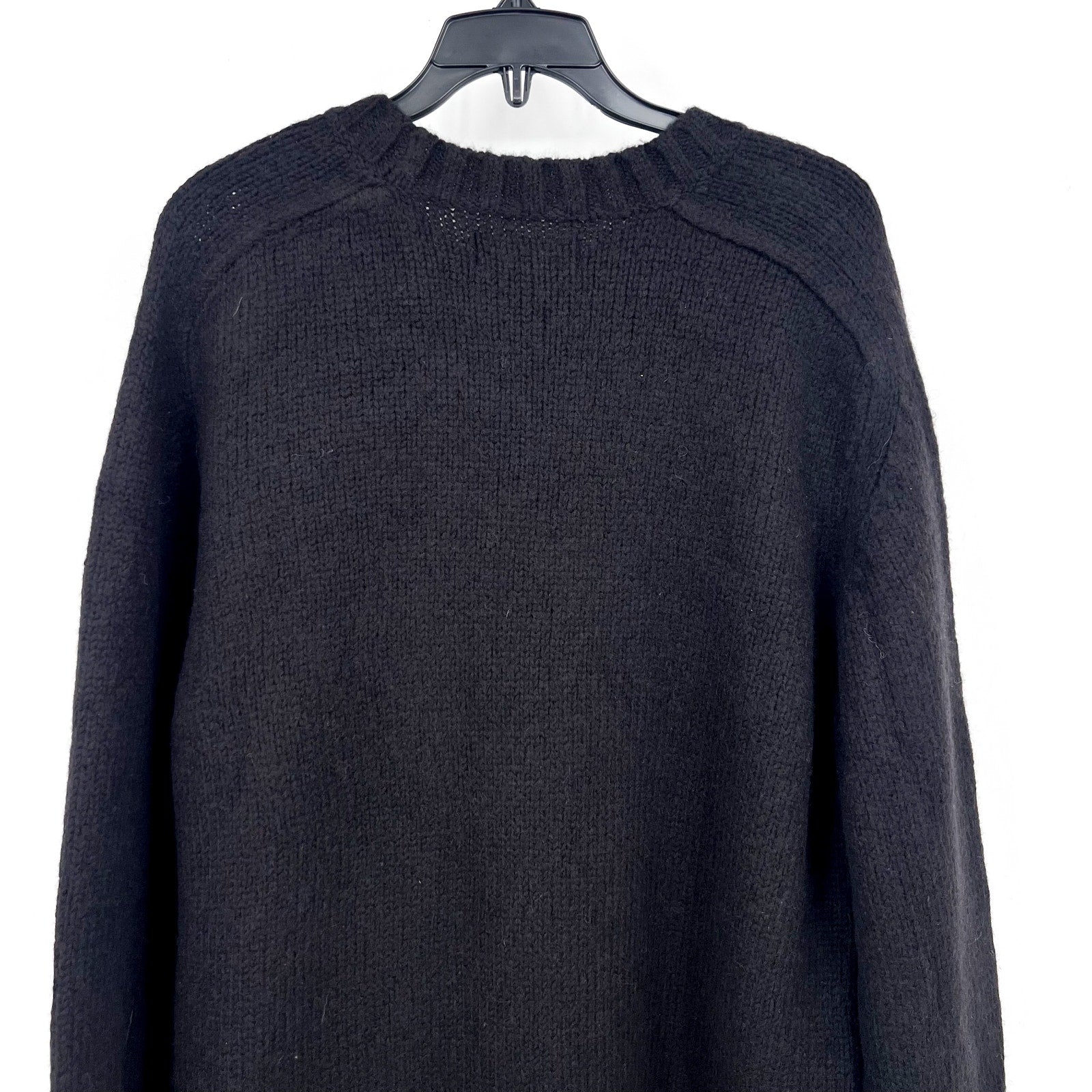 EVERLANE Men's The Cloud Crewneck Sweater Large Black Merino Wool Alpaca NWT