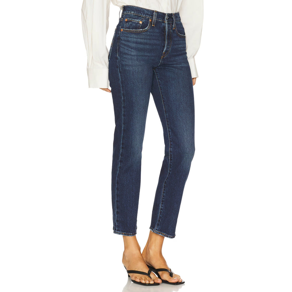 Levi's Womens Wedgie Straight Ankle Jeans 27x28 Indifferent Indigo 349640217 NWT