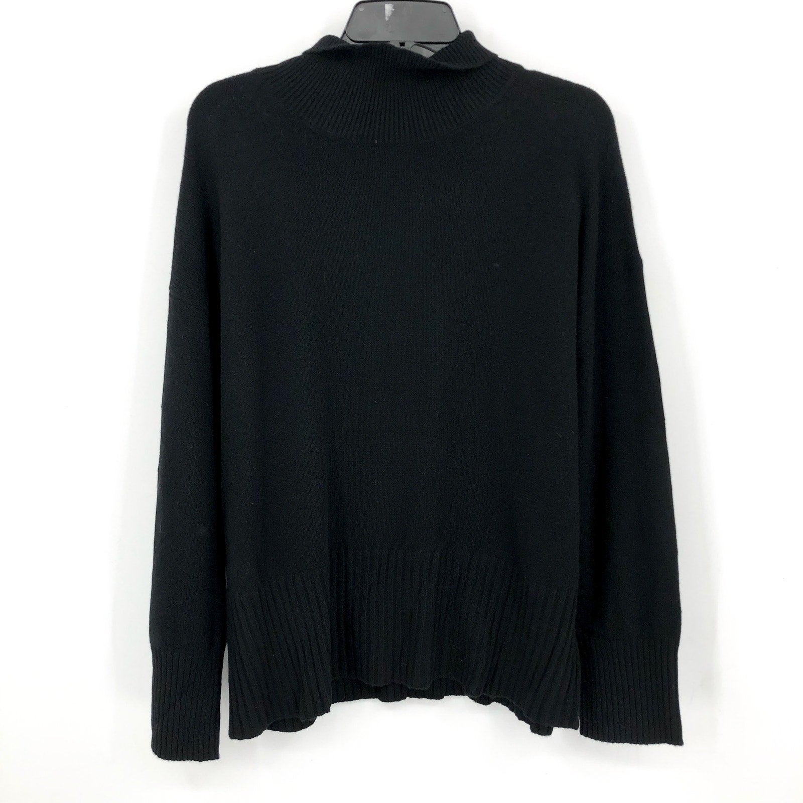 Everlane Womens The Cashmere Oversized Turtleneck Sweater Large Core Black NWT