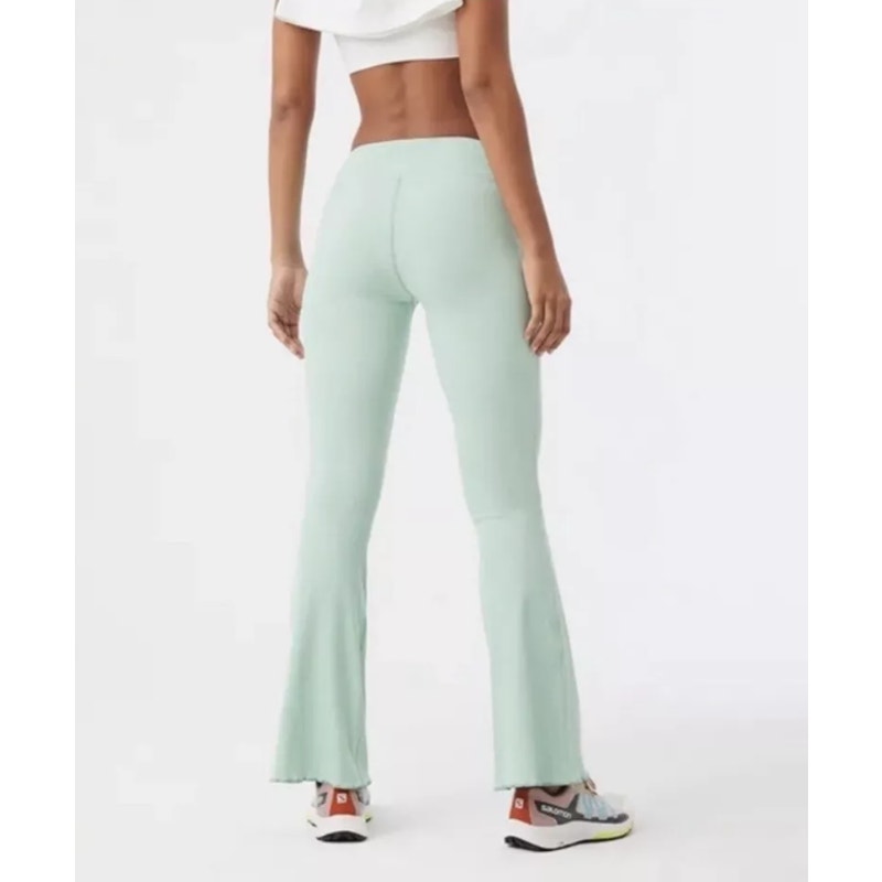 OUTDOOR VOICES Womens SuperForm Rib Flare Athletic Pants Small Green Patina NWT