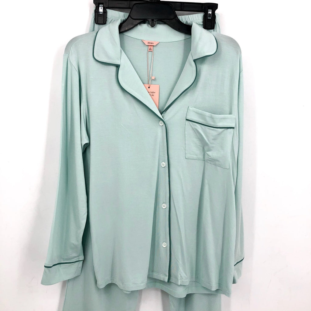 EBERJEY Women's Gisele PJ Set Small Mint Green Surf Spray Agave Modal NWT