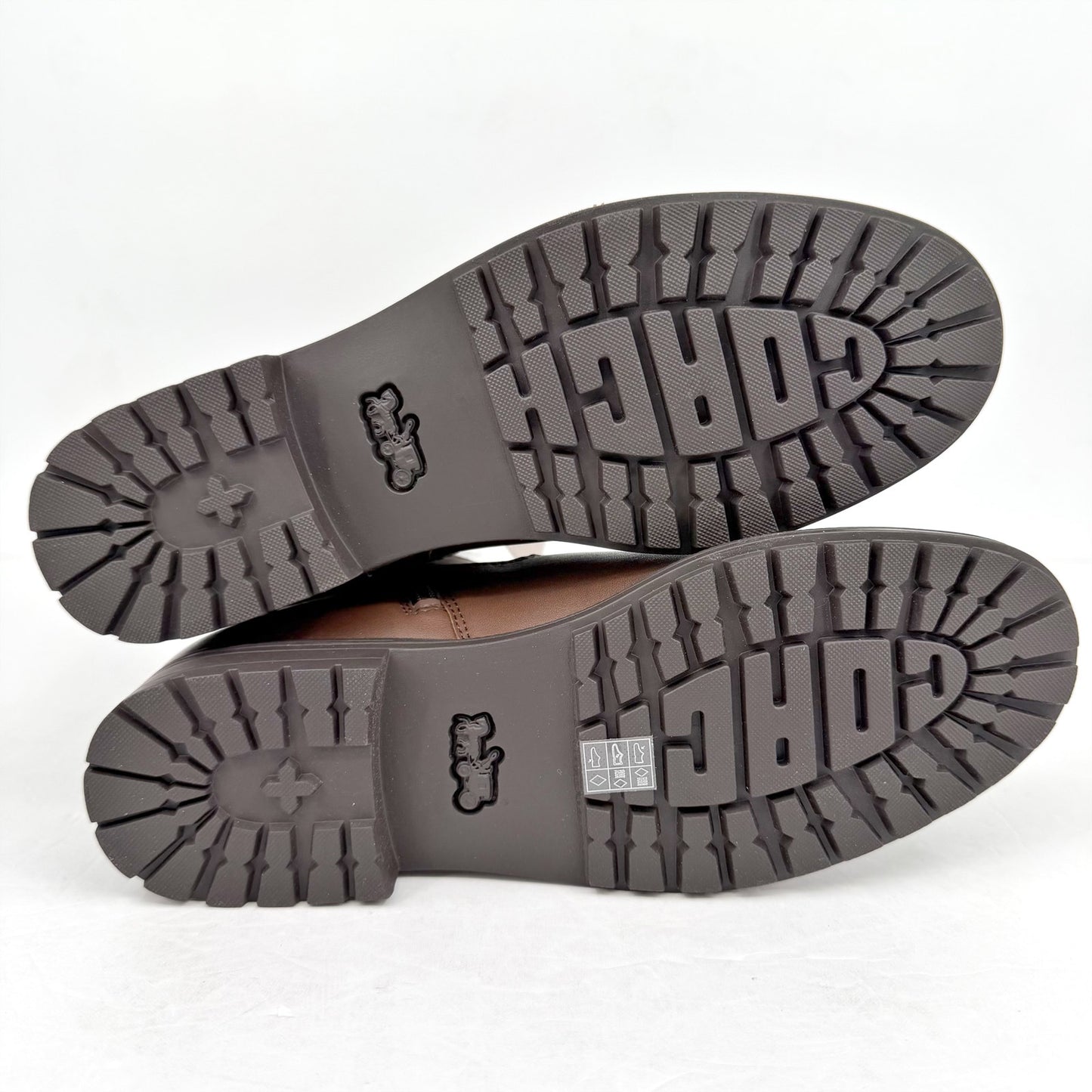 Coach Womens Faith Knee High Boots US 8.5 B EU 39 Brown Vegan Leather NIB