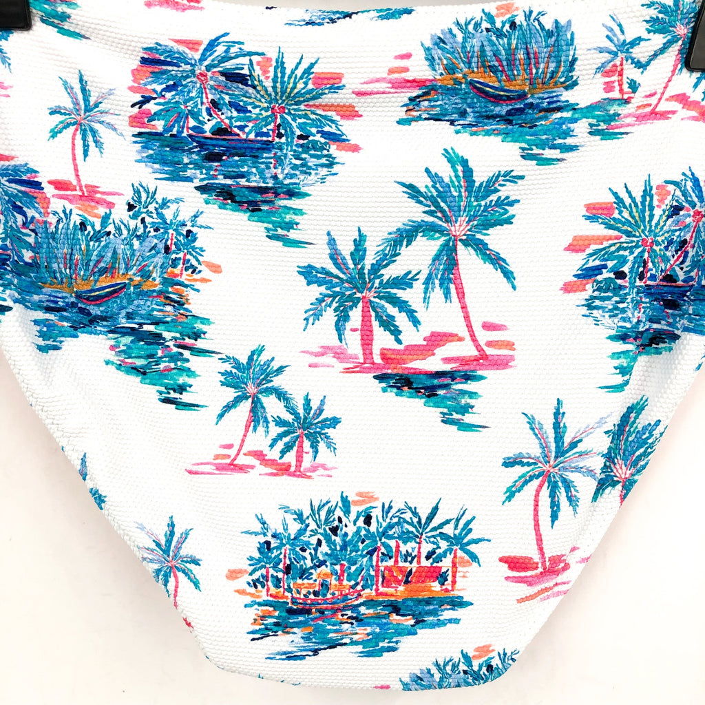 TOMMY BAHAMA Island Cays Tropical Rev Hipster Bikini Bottoms Small White NWT