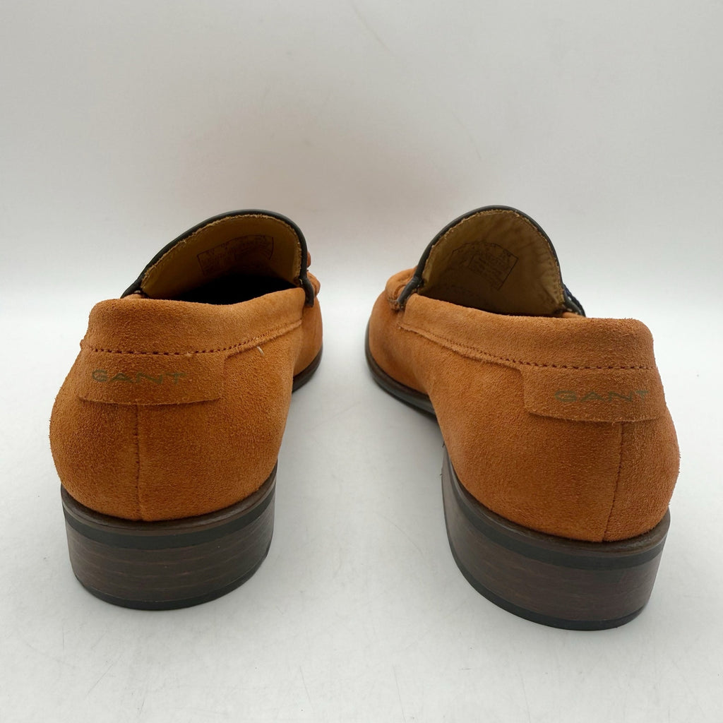 Gant Womens Kennedii Loafers EU 37 US 6 Golden Orange Brown Suede NWOB