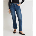 MADEWELL Women's Kick Out Crop Jeans Size 24 Blue Brinton NM242 Mid Rise NWT