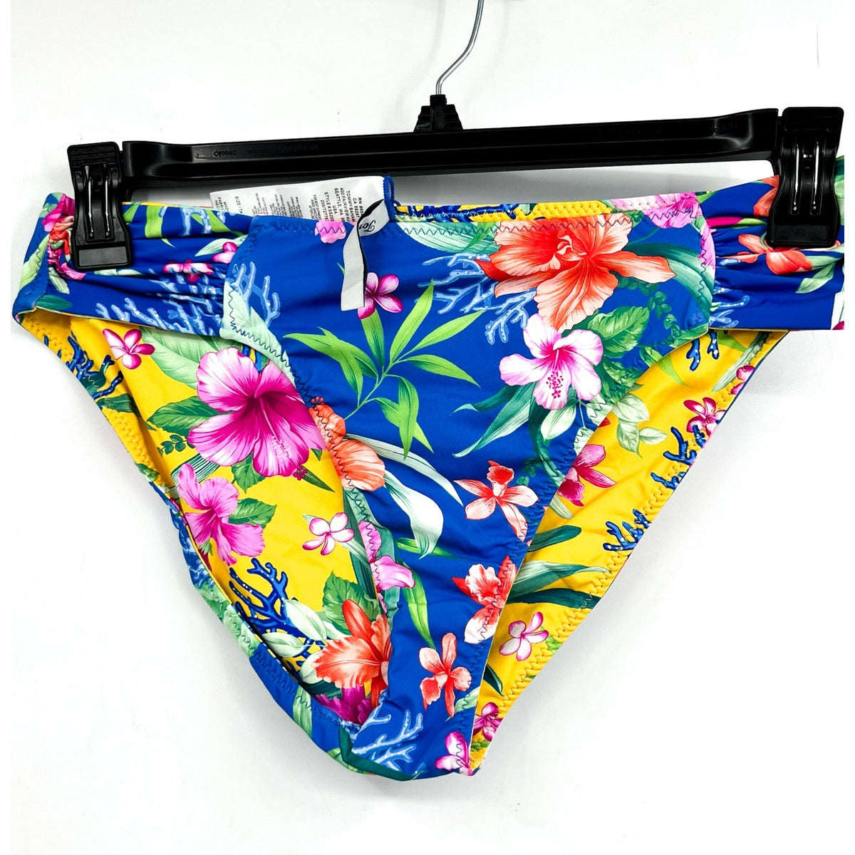 TOMMY BAHAMA Isola Vita Reversible Hipster Bikini Bottom XL Blue Yellow NWT