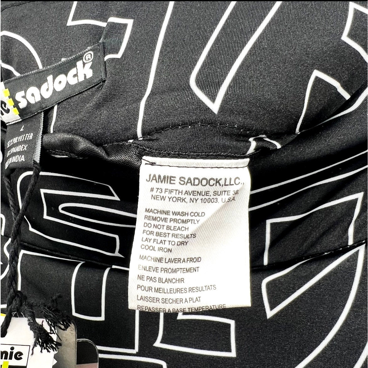 JAMIE SADOCK Women's 16" Hieroglyphics Skort Large Jet Black Print SPF NWT