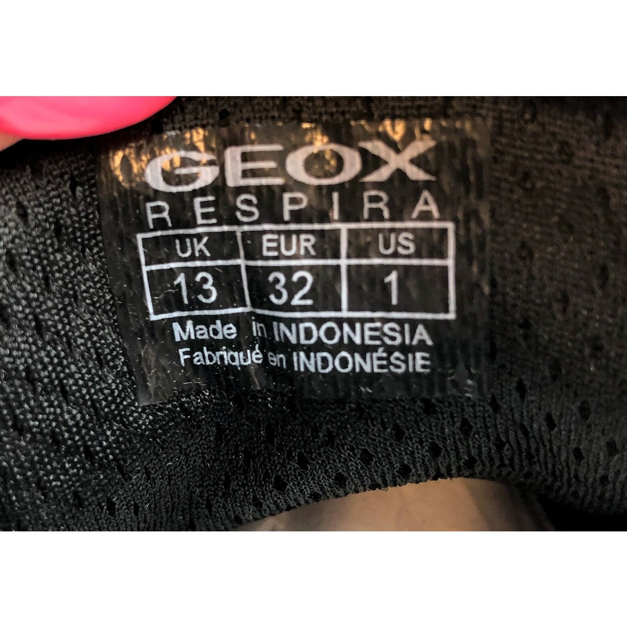 GEOX Girls J Kalispera High Top Sneakers US 1 EU 32 Black Star Lace Up NIB