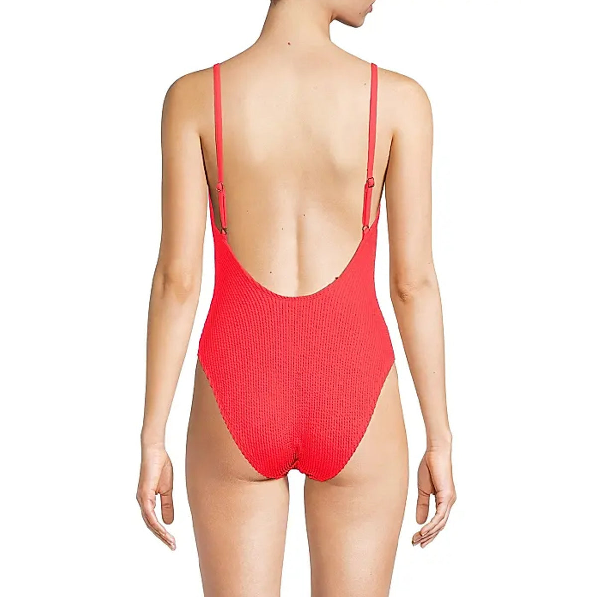 LILLY PULITZER Womens Alizee Crinkled One-Piece Swimsuit Size 10 Mizner Red NWT