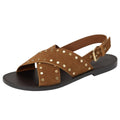 Madewell Womens Tuley Crossband Sandals US 9.5 M EU 39.5 Brown Leather NIB
