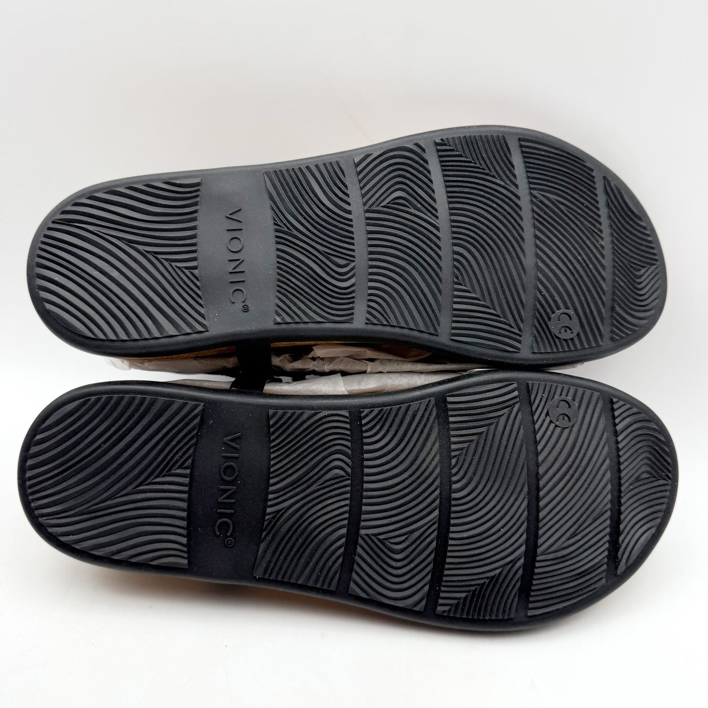 Vionic Womens Kirra II Wedge Sandals US 8 EU 38.5 Black Leather NIB