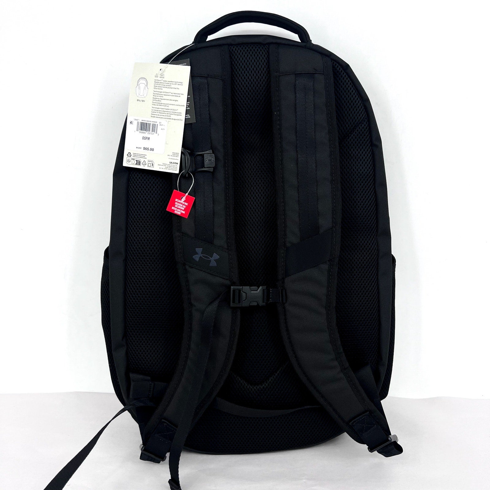UNDER ARMOUR STORM Unisex Hustle Pro 6.0 Backpack Black Laptop Sleeve NWT