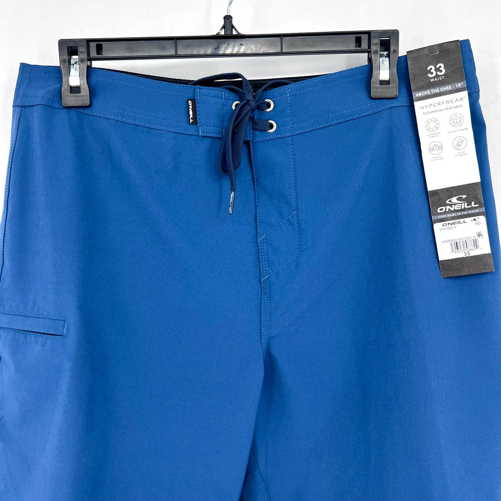 O'NEILL Men's Hyperfreak Heat 19" Boardshorts Size 33 Medium Blue Quick Dry NWT