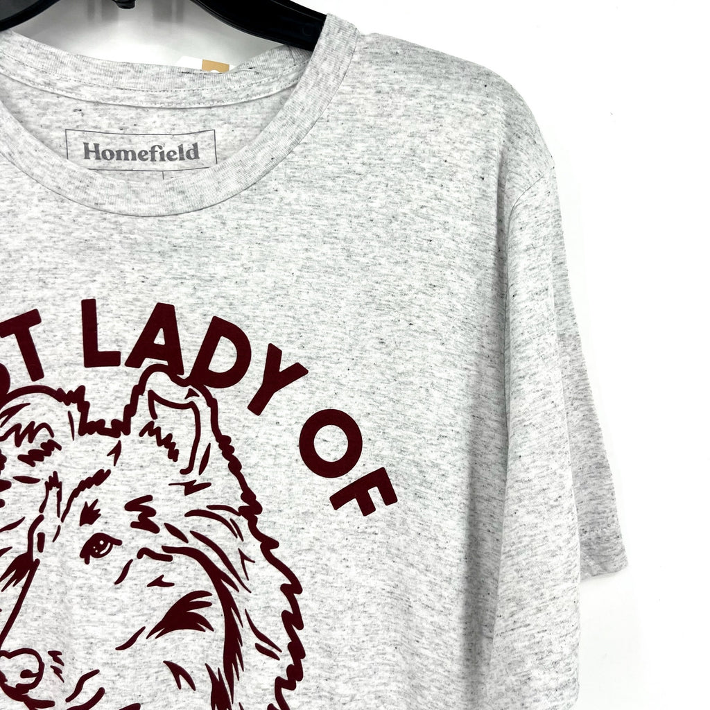 HOMEFIELD Men Texas AM Aggies Vintage First Lady Of Aggieland Tee Large Grey NWT