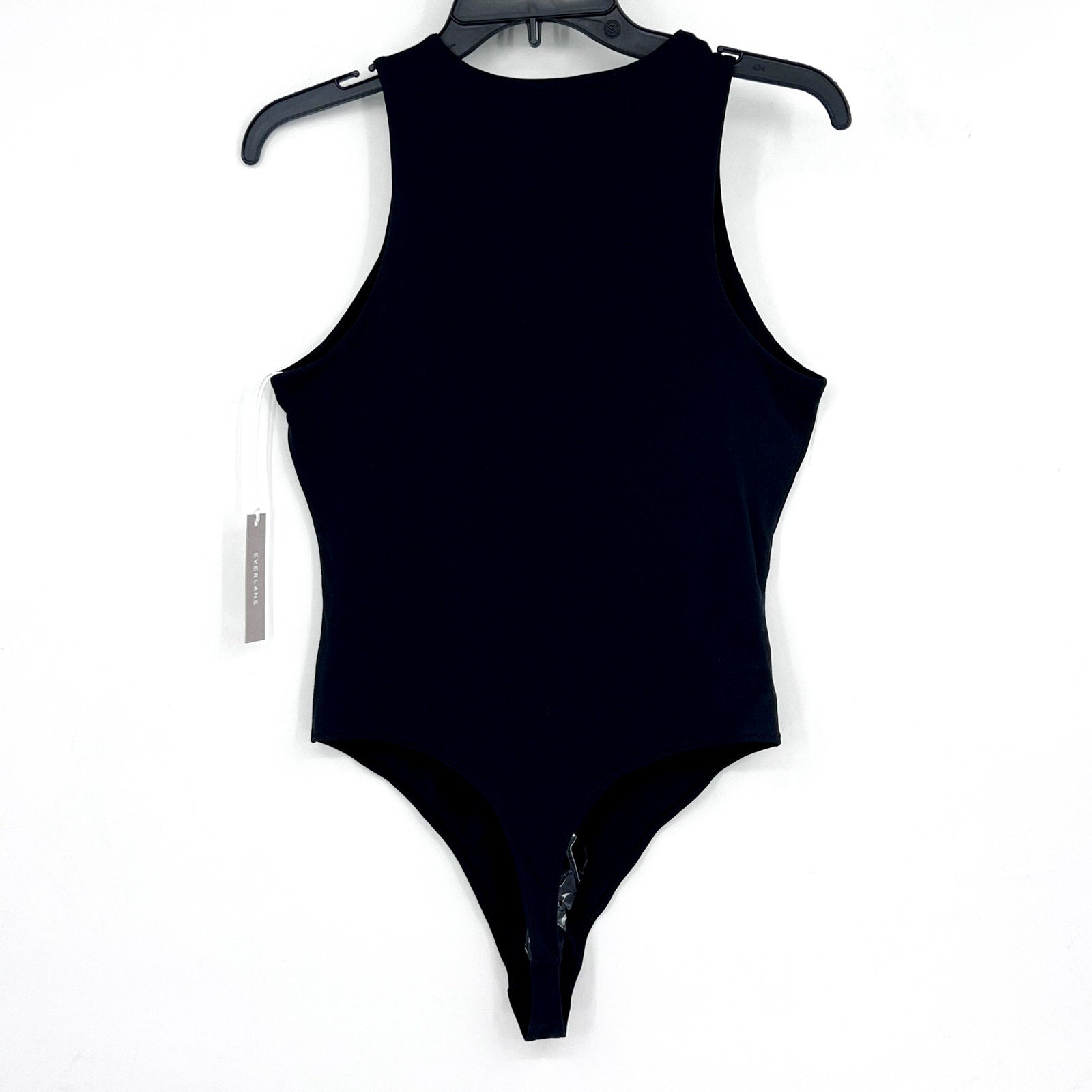 EVERLANE Women's The Cutaway Tank Bodysuit Medium Black Sleeveless NWT