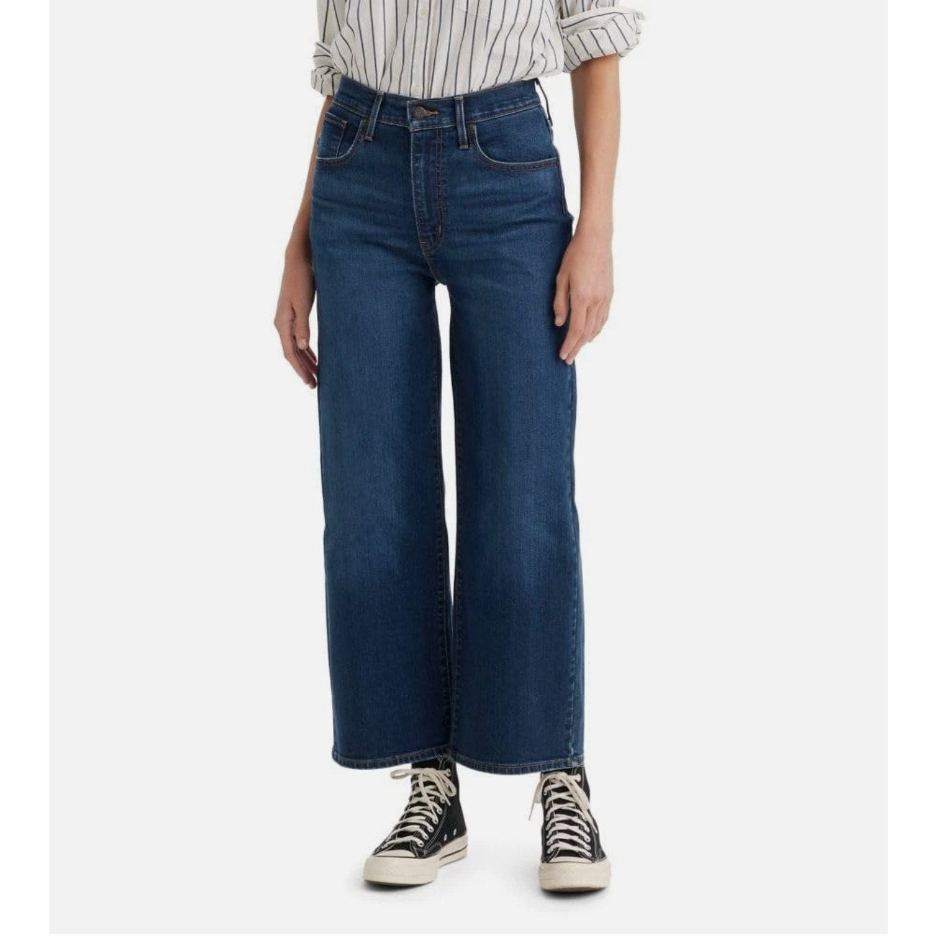 Levi's Womens High Rise Wide Leg Jeans 25x27 US 0 Blue Denim 72970-0017 NWT