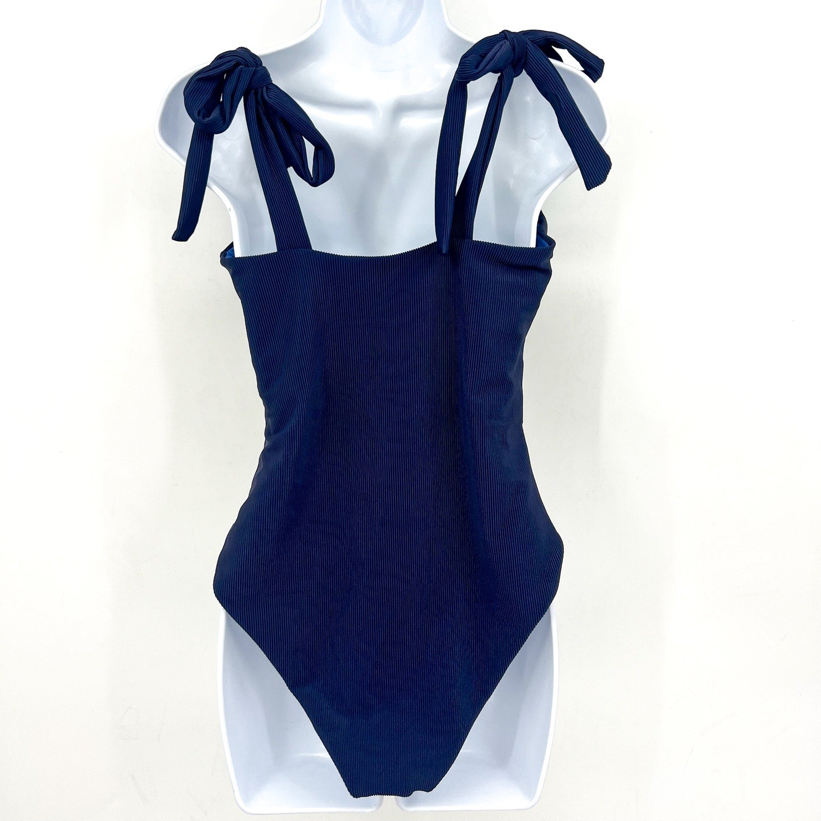 Beach Riot Women's Sydney One-Piece Swimsuit XL Navy Blue MISSING BELT NWOT