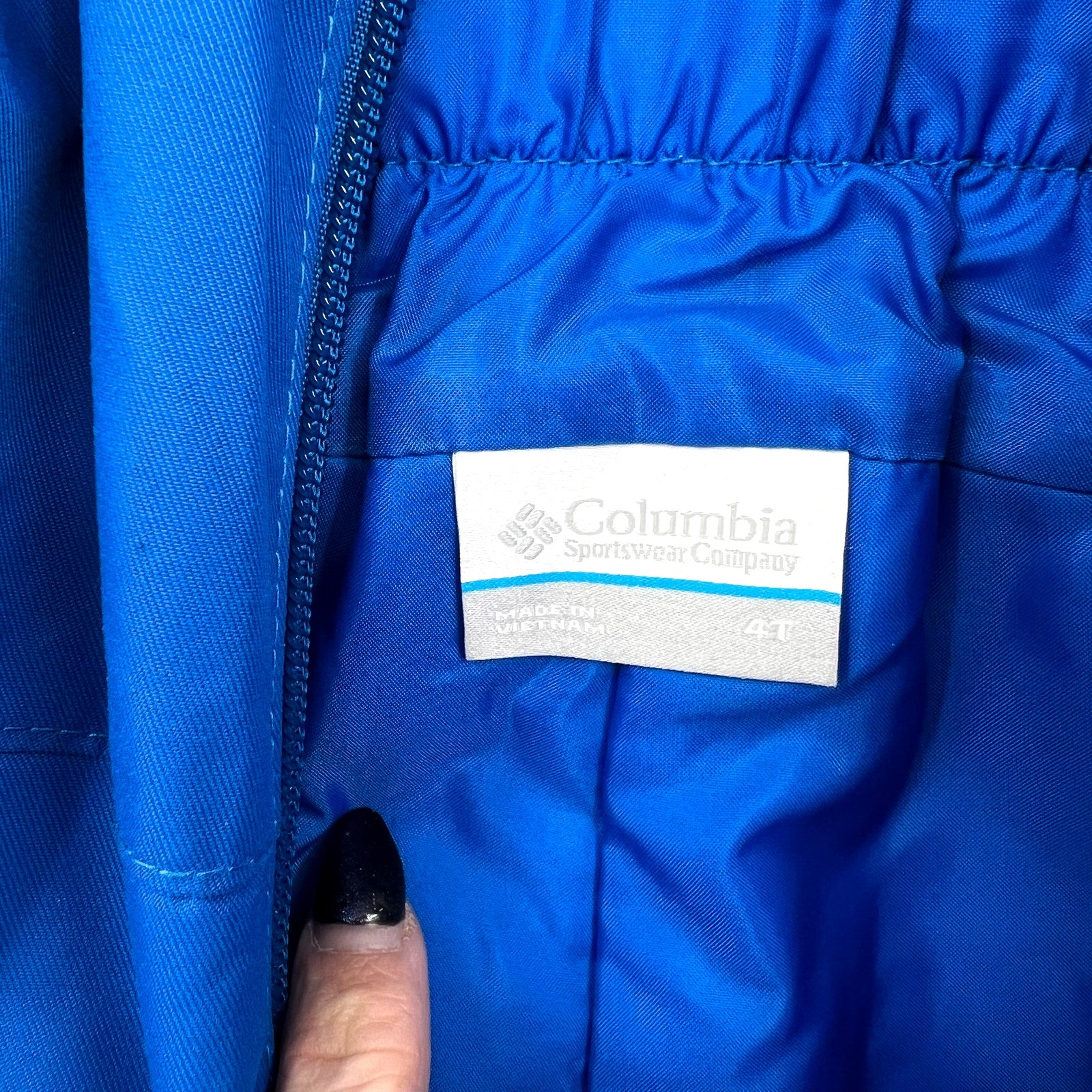 COLUMBIA Kids' Adventure Ride II Insulated Snow Bibs Size 4T Mountain Blue NWOT