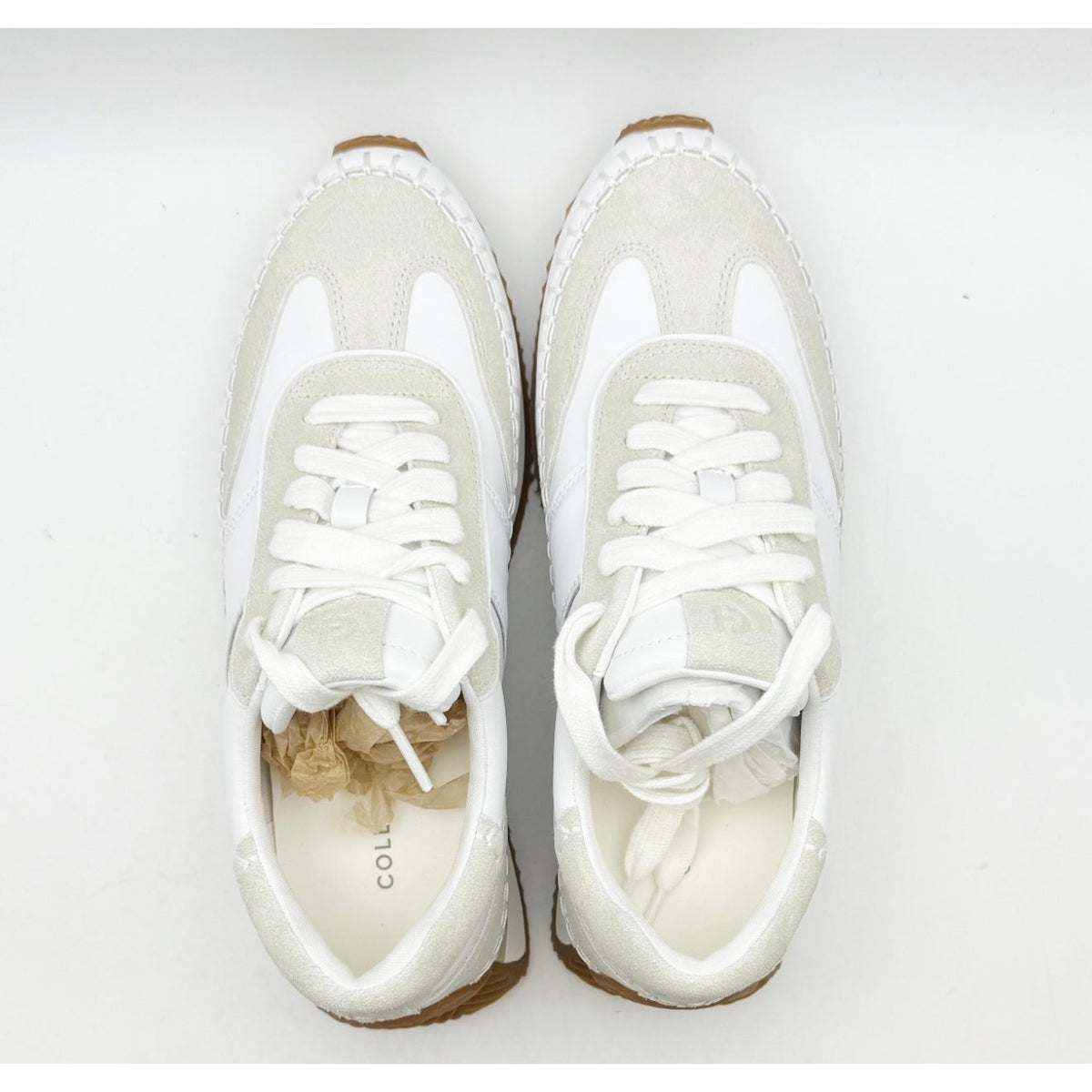 Cole Haan Womens Grandpro Premier Runners Size 7 White Silver Casual Sneaker NIB