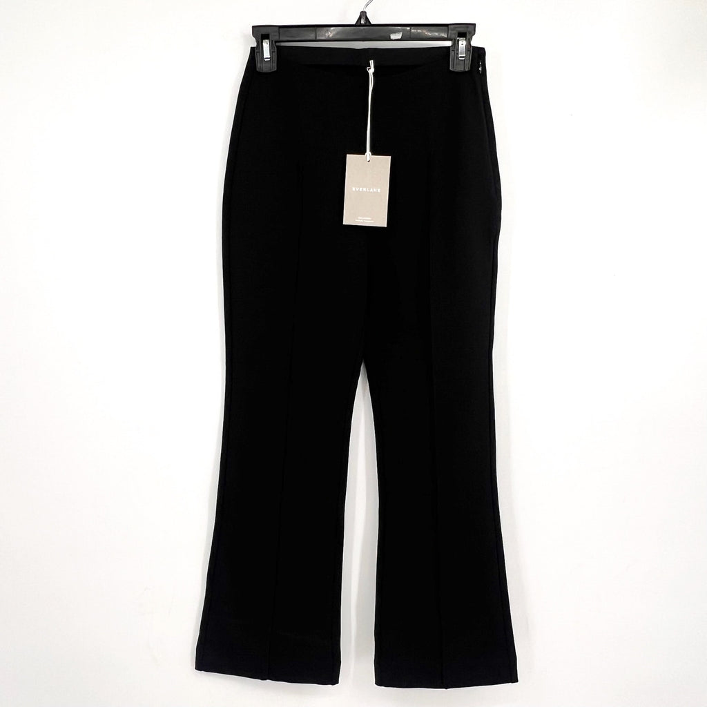 EVERLANE Women's The Dream Kick Flare Pants Small Black Flat Front NWT