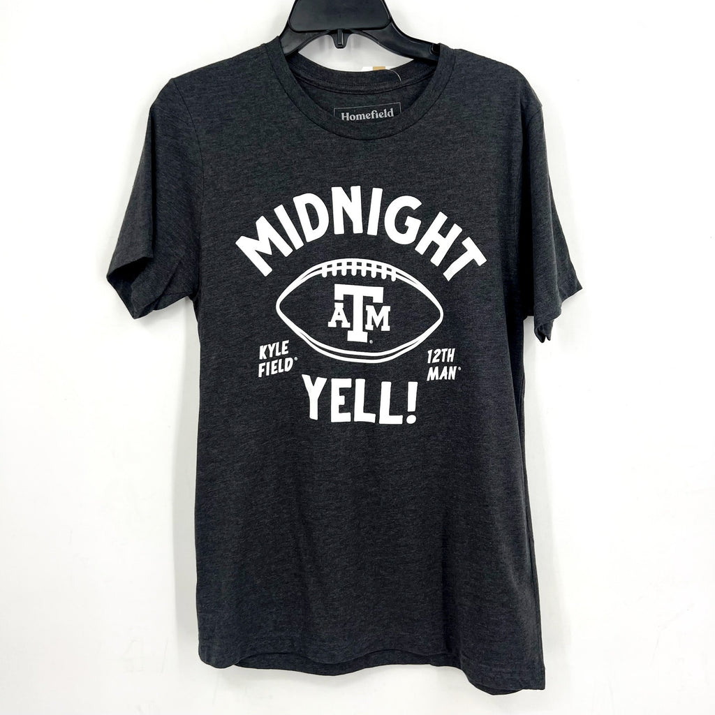 HOMEFIELD Men Midnight Yell Texas A&M T-Shirt XXL Dark Grey Short Sleeve NWT