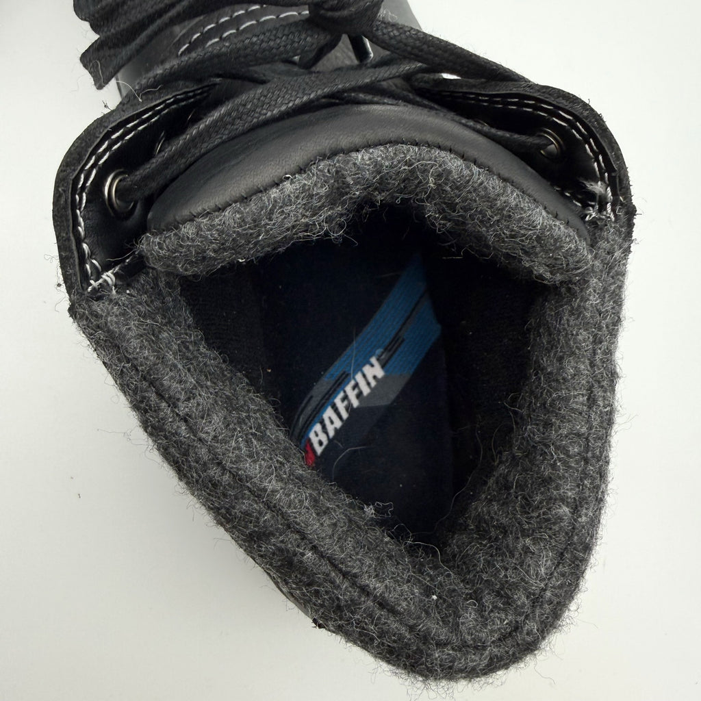 Baffin Womens Whitetail ll Ankle Sneakers US 9 EU 39 Black Leather Insulated NIB