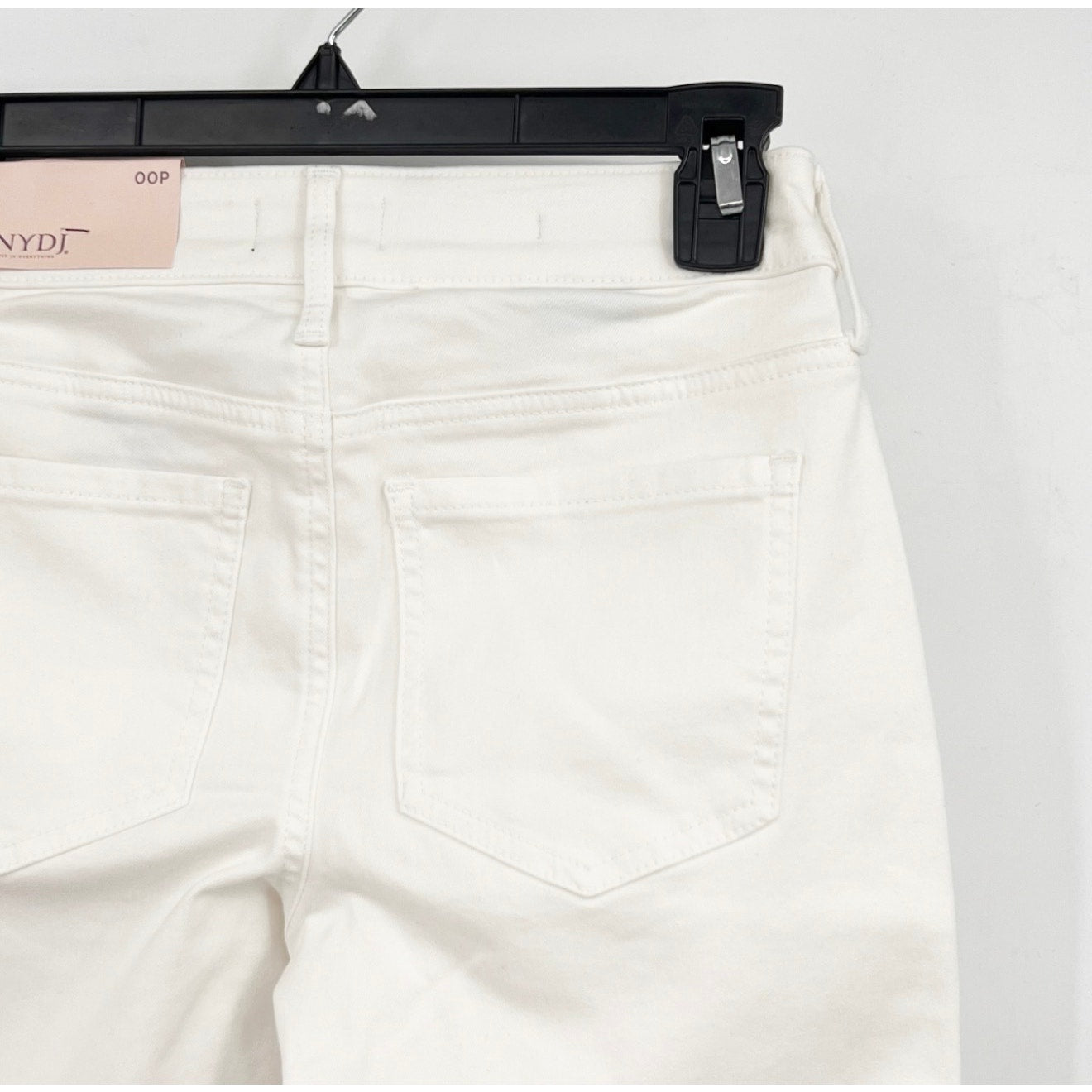 NYDJ Womens's Briella Denim Shorts Size 00 Petite Optic White Cuffs Bermuda NWT