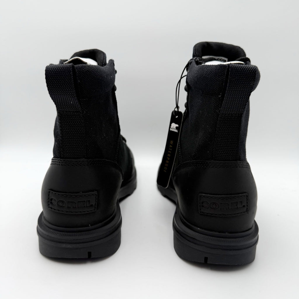 SOREL Mens Carson Six Ankle Boot US 8 EU 41 Black Leather Waterproof NIB