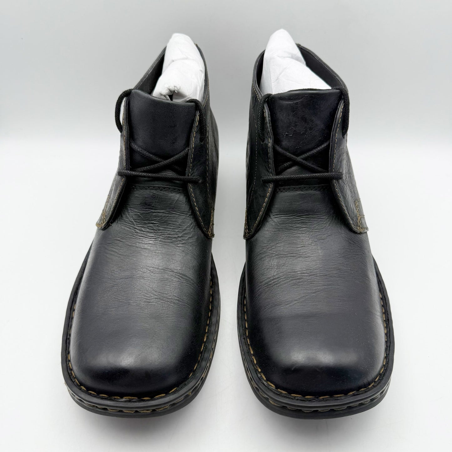 Born Mens Harrison Black Leather Ankle Boot US 11.5