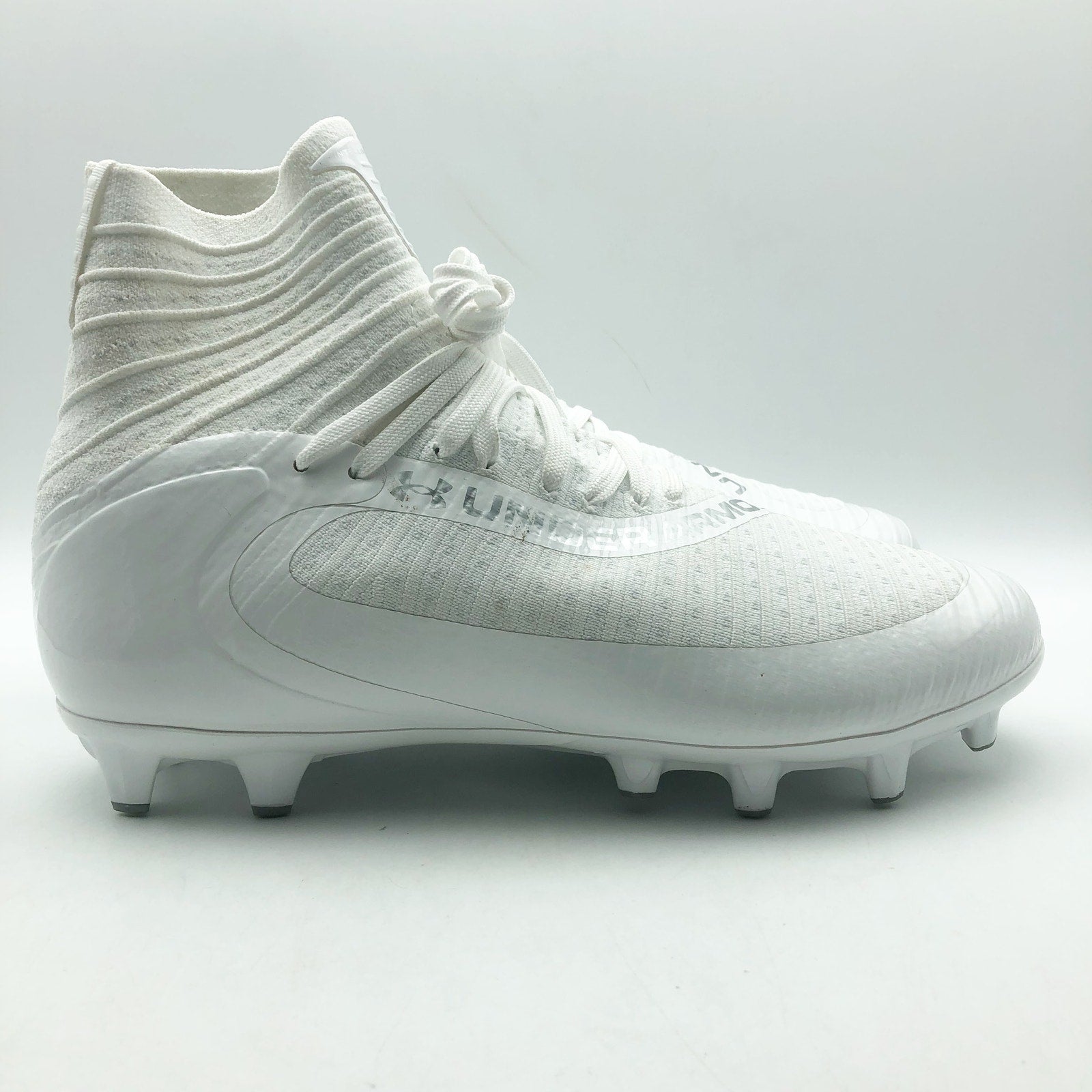 Under Armour Men Highlight MC 2.0 High Top Football Cleats Size 8 White NWOB
