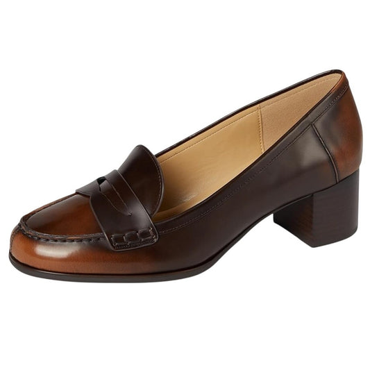 Michael Kors Womens Frances Flex Pumps US 8.5 M Brown Tan Leather Slip On NIB