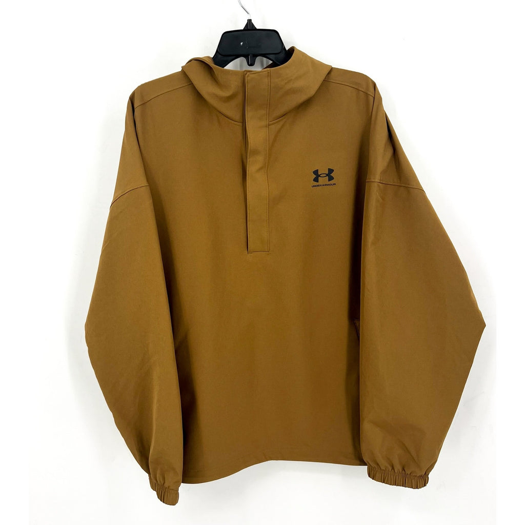 UNDER ARMOUR UA Vibe StormShell Jacket Hoodie Medium Tan Water Resistant NWOT