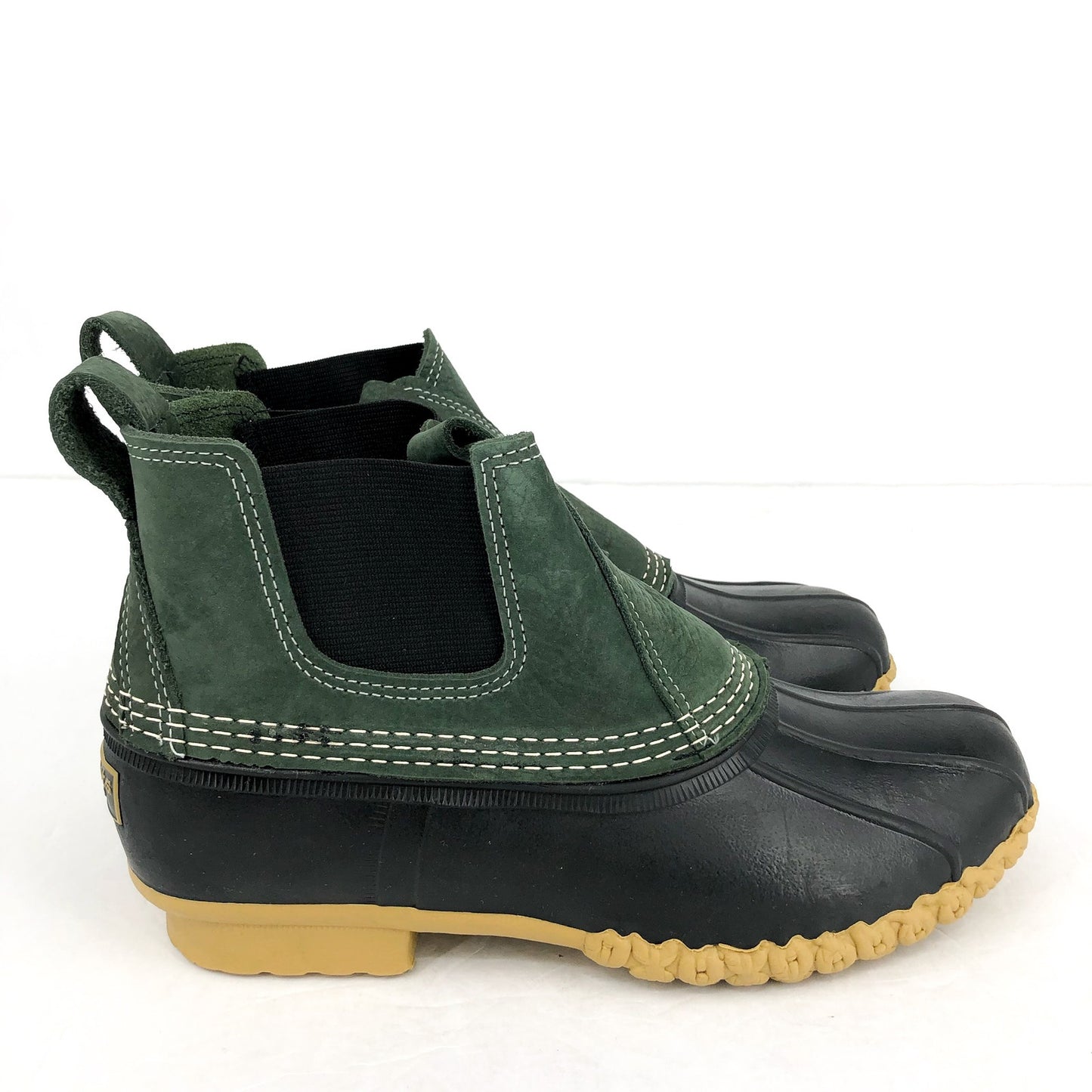 L.L. BEAN Womens Bean 6.5" Chelsea Boots US 9 M Sage Gum Leather NWOB