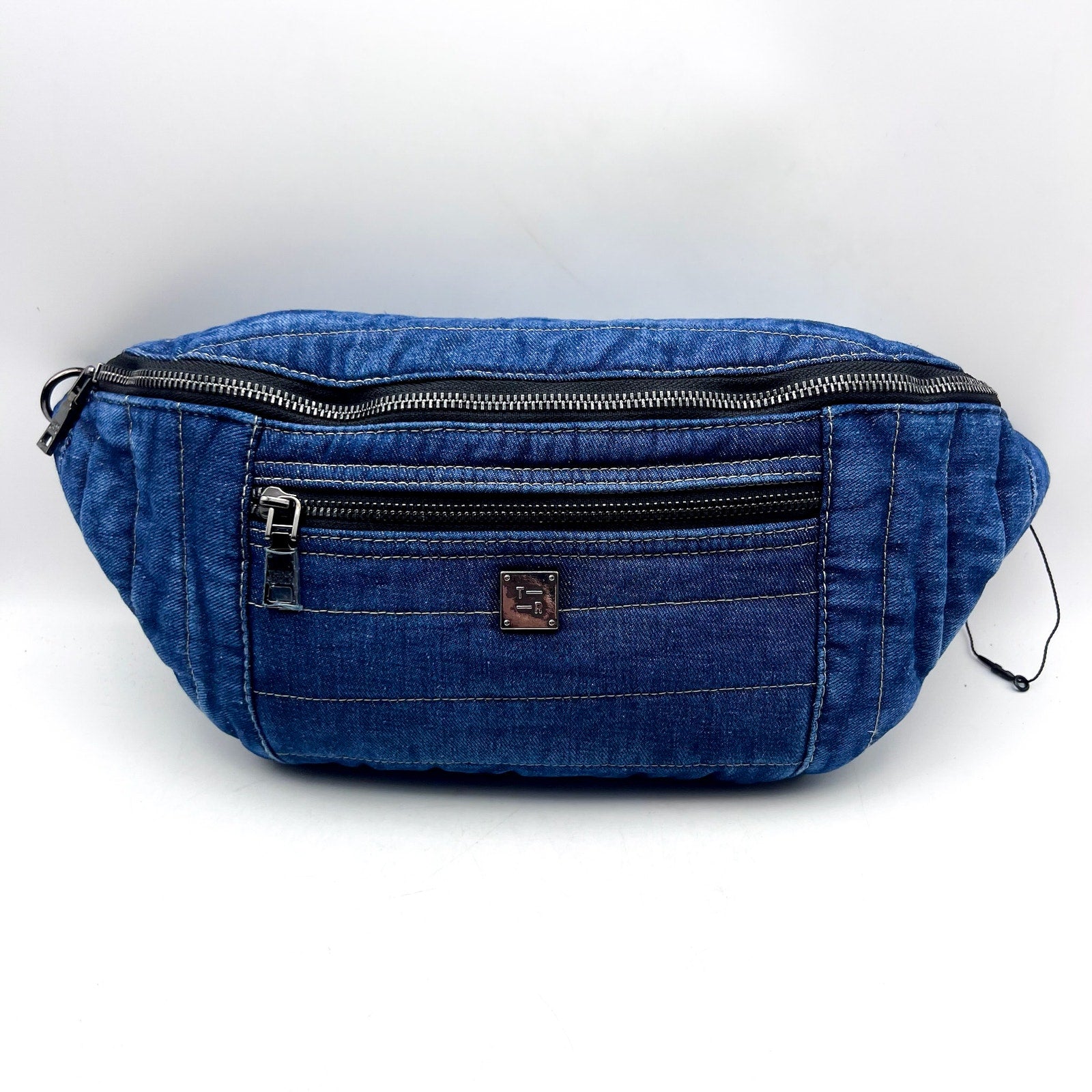 THINK ROYLN Sister Sling Denim Crossbody Bag Blue Stone Washed NWT