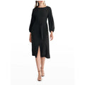Sachin & Babi Annie Belted Midi Sheath Dress 2 Black Long Sleeve $450