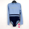 SEAFOLLY Girl's Lemon Soda Paddlesuit Swimsuit Size 10 Powder Navy Blue NWT