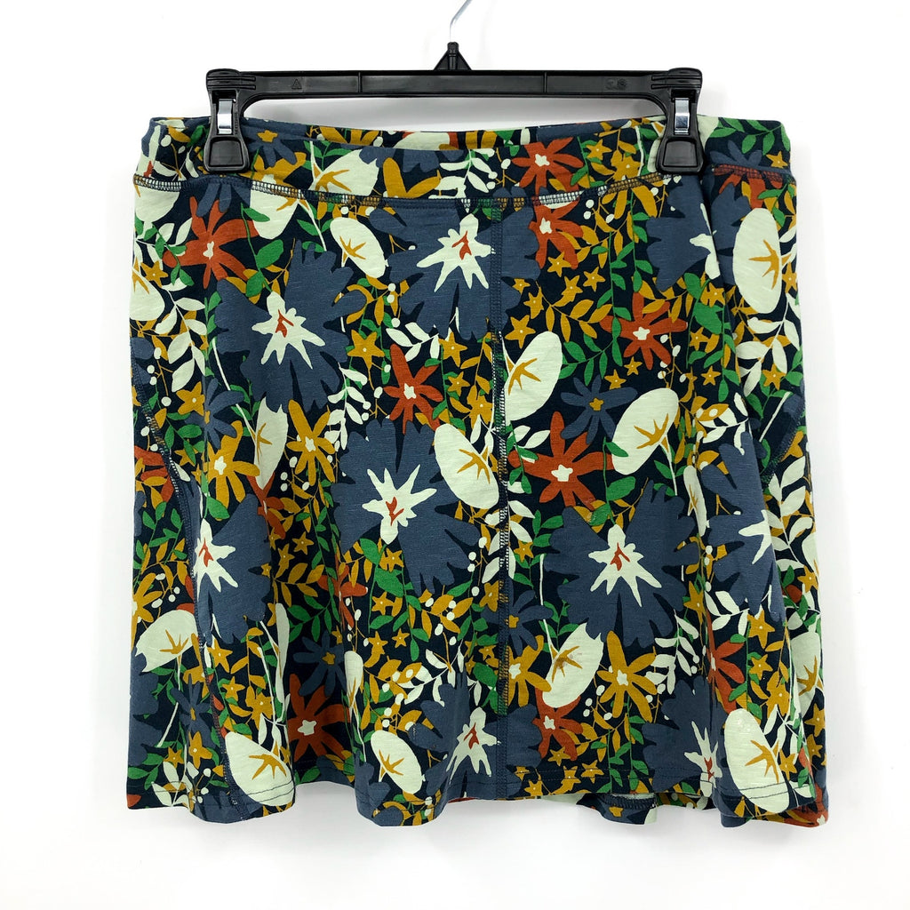Toad & Co Womens Seleena Skort Medium Midnight Blue Floral Built in Short NWT
