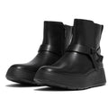 FitFlop Womens F-Mode Folded-Knot Flatform Boots Size 9 Black Leather NWOB