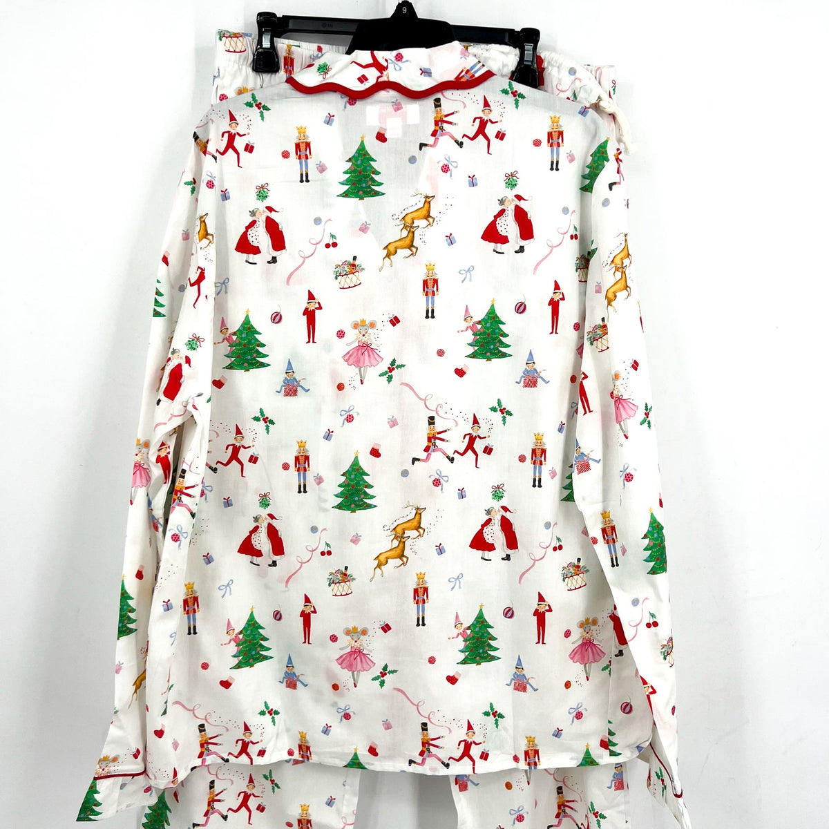 SANT AND ABEL X KATHY HILTON Christmas Magic Cotton Pajamas Set XL White NWT