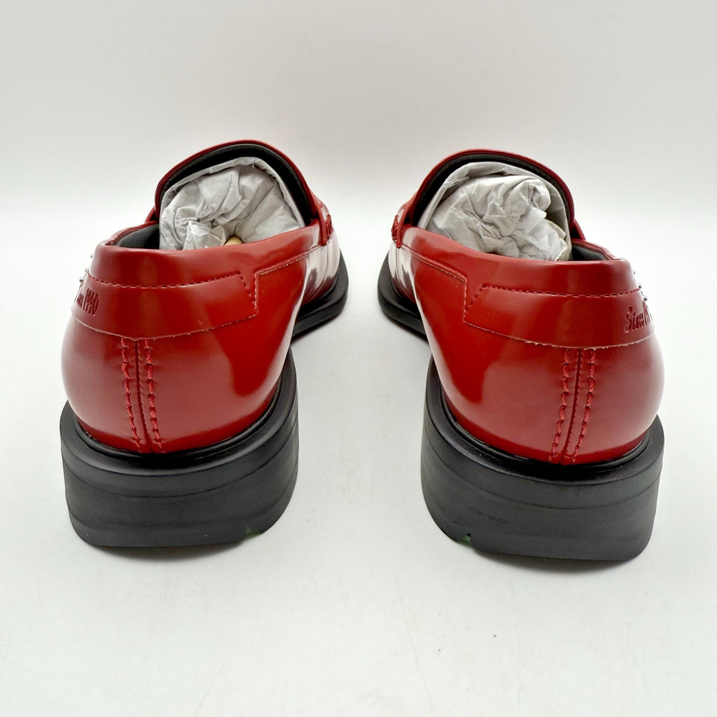 Franco Sarto Womens Eden Studded Loafers Size 6.5 M EU 36.5 Red Slip On NWOB