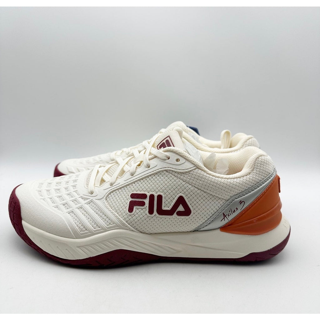 FILA Women's Axilus 3 Athletic Shoes Size 9 Off White Orange Court NWOB