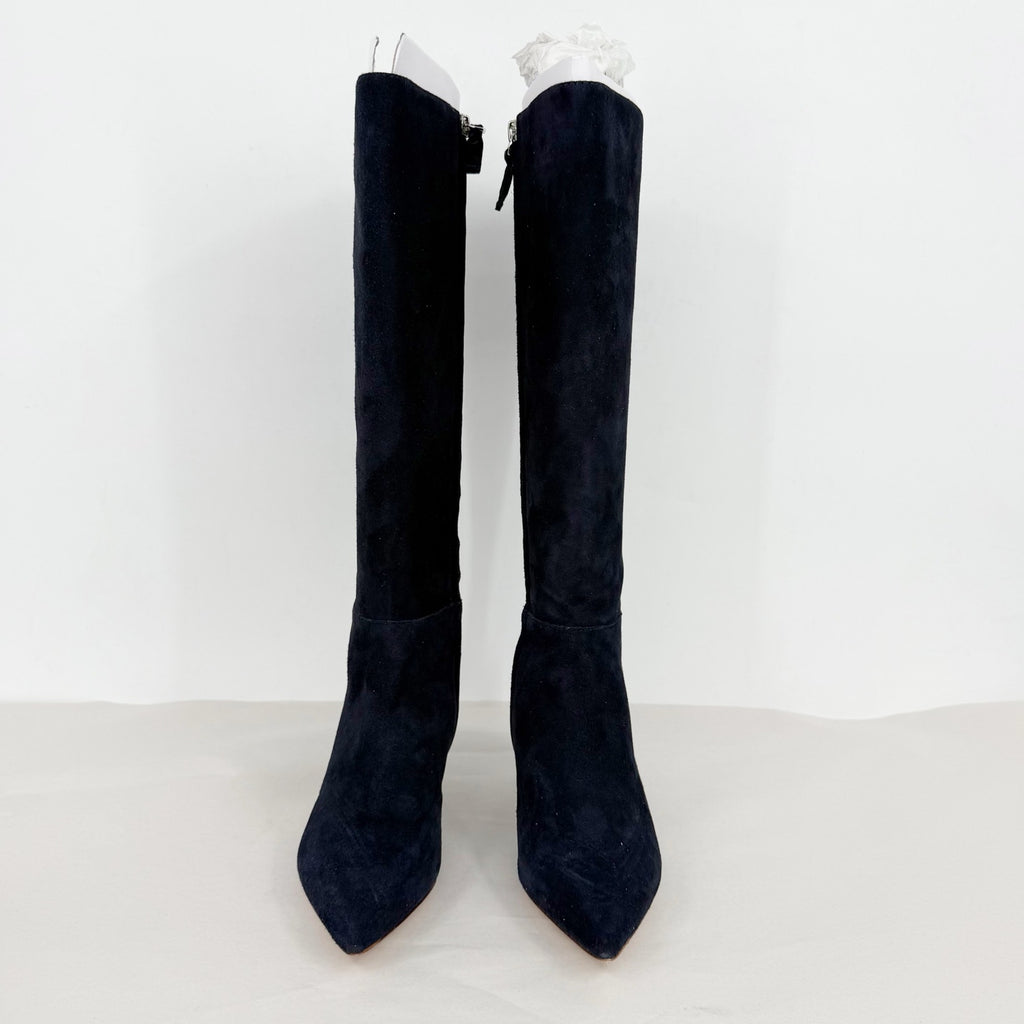Lauren Ralph Lauren Womens McKay Knee High Boots Size 6 B Navy Blue Suede NIB