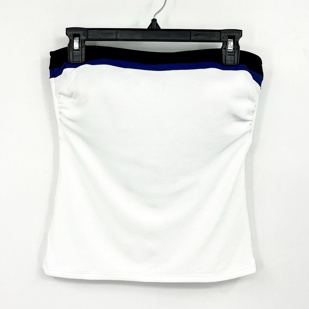 TOMMY BAHAMA Island Cays Colorblock Bandini Swim Top Medium White Blue NWT