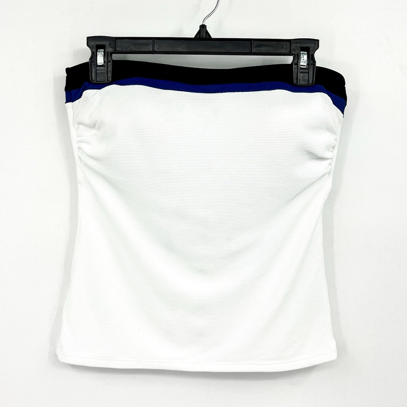 TOMMY BAHAMA Island Cays Colorblock Bandini Swim Top Medium White Blue NWT